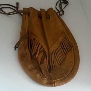 Tan Leather Fringe Women's Bag